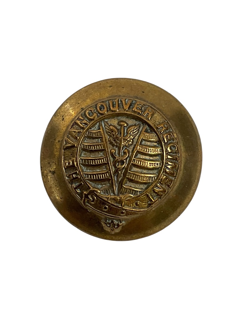 WW2 Canadian Vancouver Regiment Medium Size Officer's Pocket Button WW2 Canadian Vancouver Regiment Medium Size Officer's Pocket Button