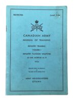 Canadian Army Infantry Training Vol 1 Platoon Weapons 60mm Mortar M19 1954 Used Softcover Reference Book
