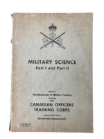 Canadian Officers Training Corps Military Science Part 1 and 2 Used Softcover Reference Book