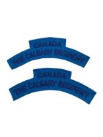 WW2 Canadian The Calgary Regiment Shoulder Titles Insignia Pair British Made WW2 Canadian The Calgary Regiment Shoulder Titles Insignia Pair British Made