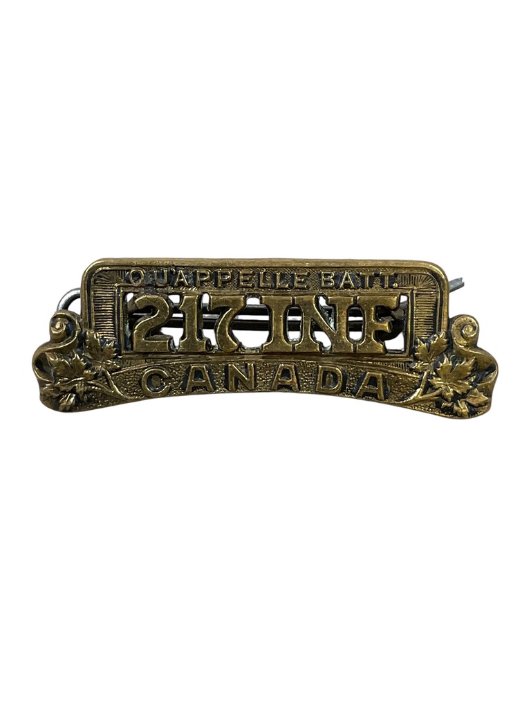WW1 Canadian CEF 217th Infantry Battalion Shoulder Title Insigina Single WW1 Canadian CEF 217th Infantry Battalion Shoulder Title Insigina Single