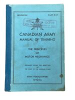 Canadian Army The Principles of Motor Mechanics Used Softcover Reference Book