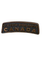WW1 Canadian CEF Seaforth Highlanders Shoulder Title Insignia Single