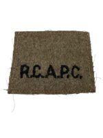 WW2 Royal Canadian Army Pay Corps RCAPC Battledress Slip-On Insignia Single WW2 Royal Canadian Army Pay Corps RCAPC Battledress Slip-On Insignia Single