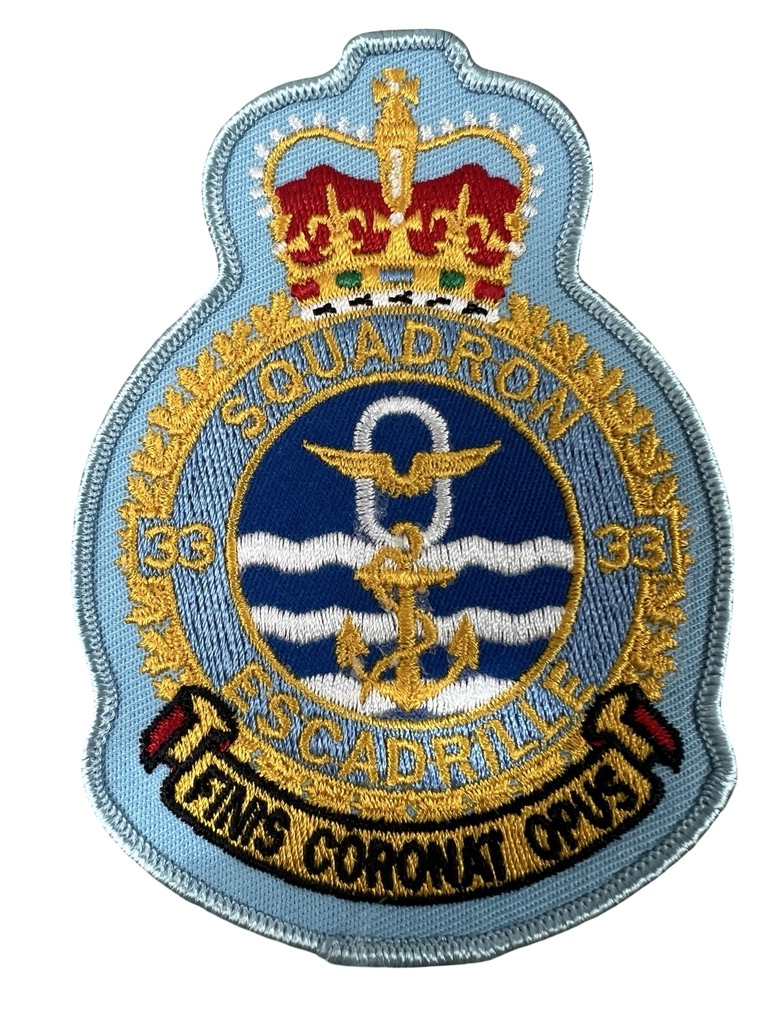 Canadian Forces RCAF 33 Squadron Crest Patch Vintage Canadian Forces RCAF 33 Squadron Crest Patch Vintage