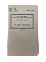 WW2 US Army Basic Field Manual and Soldier's Handbook Used Softcover Reference Book