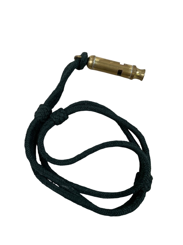 Canadian Rifle Regiment Black Lanyard With Brass Whistle Canadian Rifle Regiment Black Lanyard With Brass Whistle