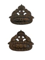 WW1 Canadian CEF 204th Battalion Collars Insignia Pair WW1 Canadian CEF 204th Battalion Collars Insignia Pair