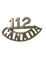 WW1 Canadian CEF 112th Battalion Shoulder Title Insignia Single