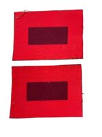 WW2 Canadian 1st Division Canvas Medial Patches Insignia Pair