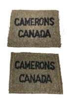 WW2 Canadian Camerons Highlanders Canada Battledress Slip-Ons Insignia Pair WW2 Canadian Camerons Highlanders Canada Battledress Slip-Ons Insignia Pair