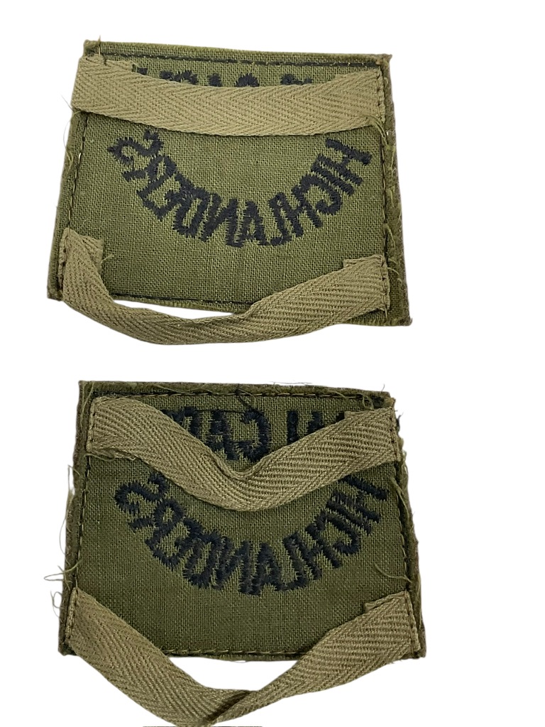 WW2 Canadian Calgary Highlanders Battledress Slip-Ons Insignia Pair WW2 Canadian Calgary Highlanders Battledress Slip-Ons Insignia Pair