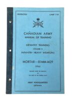 Canadian Forces Mortar 81mm M29 Volume 2 1954 Used Softcover Reference Book