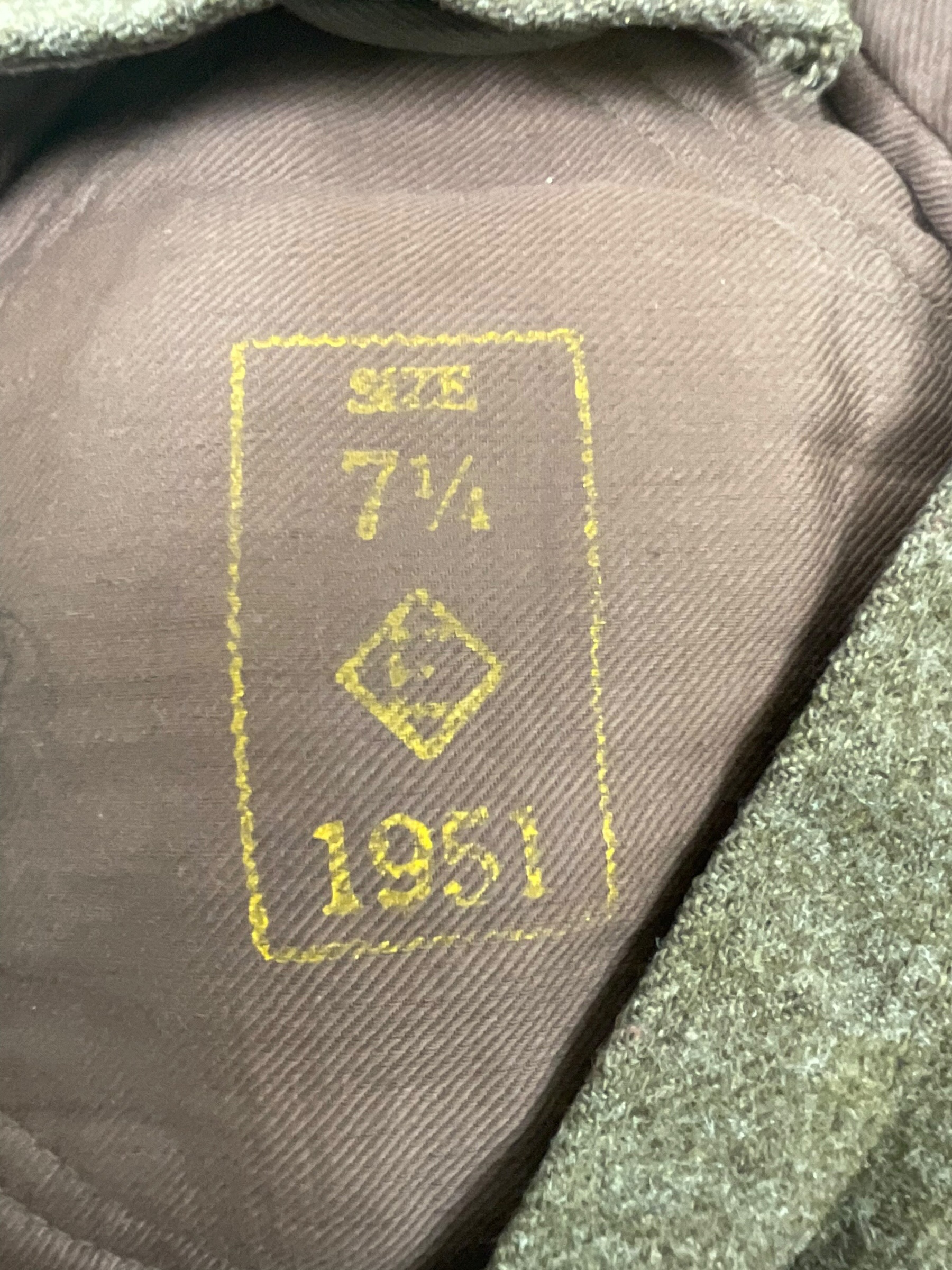 Canadian Army Korean War Khaki Balmoral Size 7 1/4 Dated 1951 Canadian Army Korean War Khaki Balmoral Size 7 1/4 Dated 1951