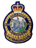 Royal Canadian Air Cadets Peterborough 534 Squadron Crest Patch Vintage