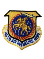US USAF 452D Air Refueling Wing Squadron Crest Patch US USAF 452D Air Refueling Wing Squadron Crest Patch