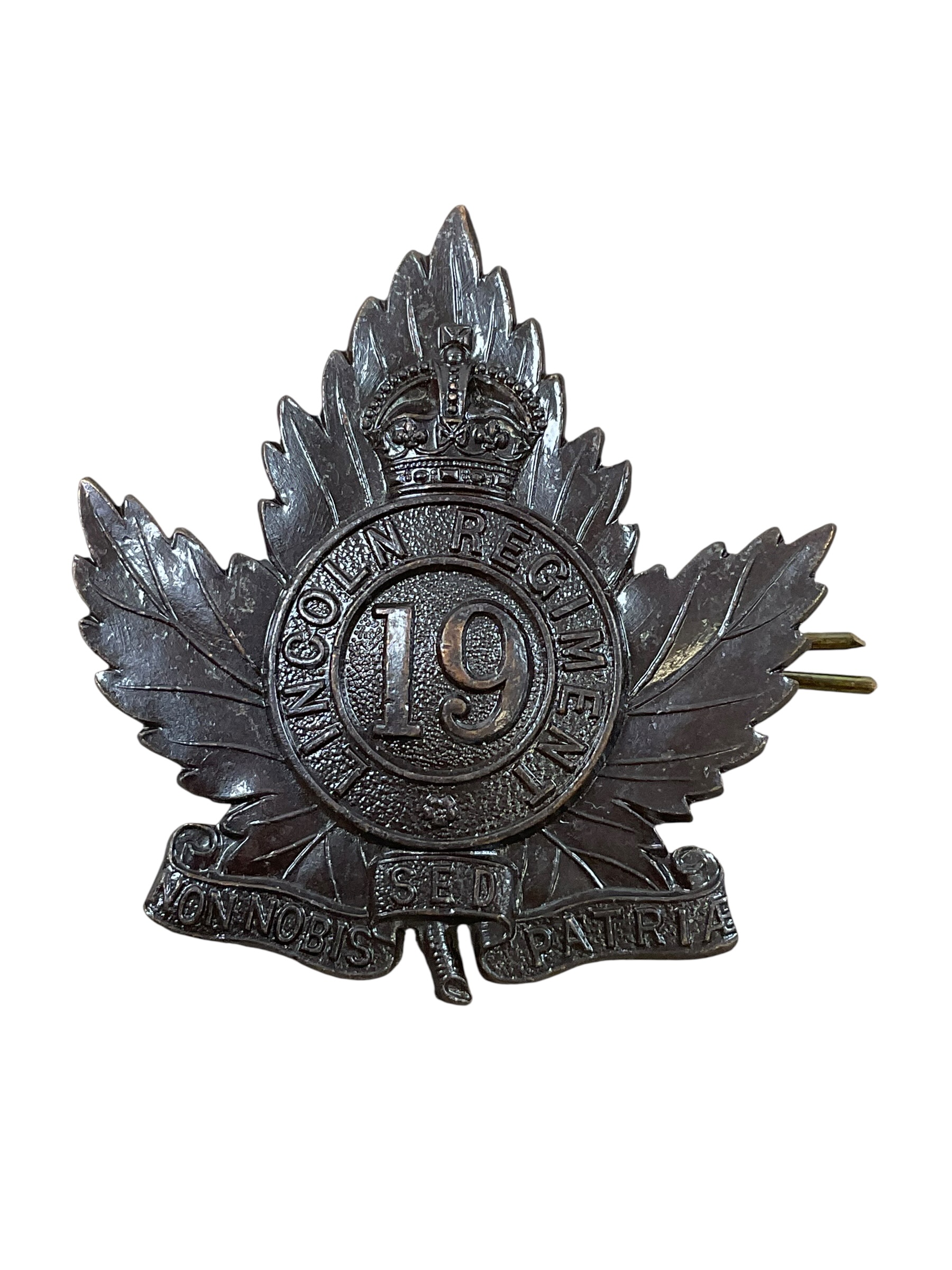Canadian 19th Lincoln Regiment Cap Badge REPRODUCTION COPY Canadian 19th Lincoln Regiment Cap Badge REPRODUCTION COPY