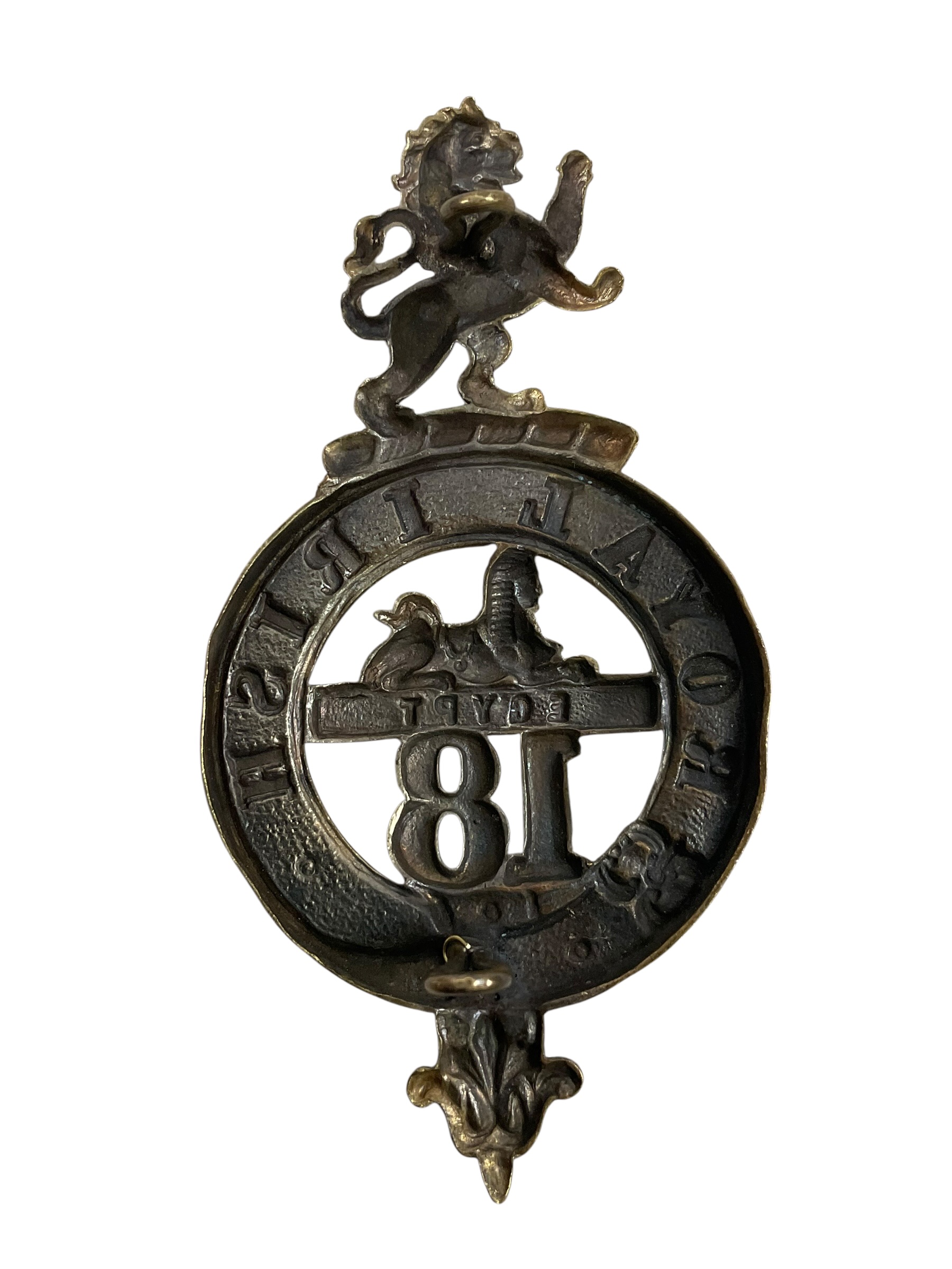 British Victorian 18th Royal Irish Regiment Glengarry Badge REPRODUCTION COPY British Victorian 18th Royal Irish Regiment Glengarry Badge REPRODUCTION COPY