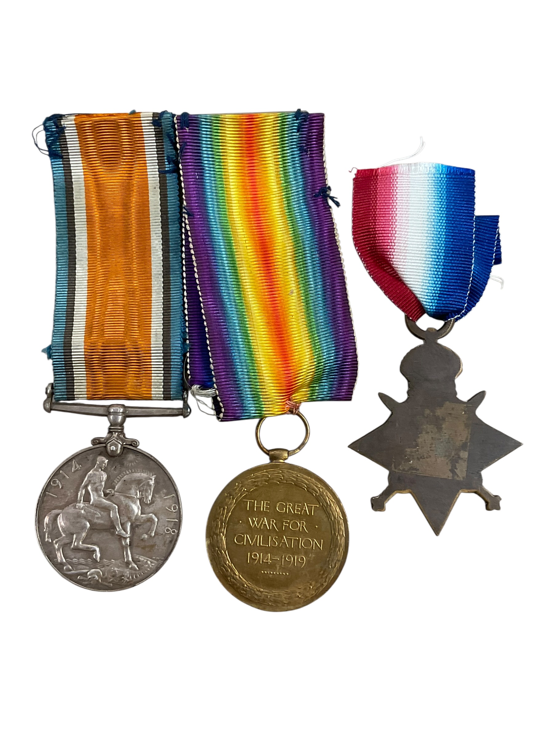 WW1 British BEF Medal Group Trio Full Size ERASED WW1 British BEF Medal Group Trio Full Size ERASED