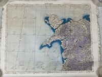 WW2 British RAF North Wales Map 23" X 32 1/2"