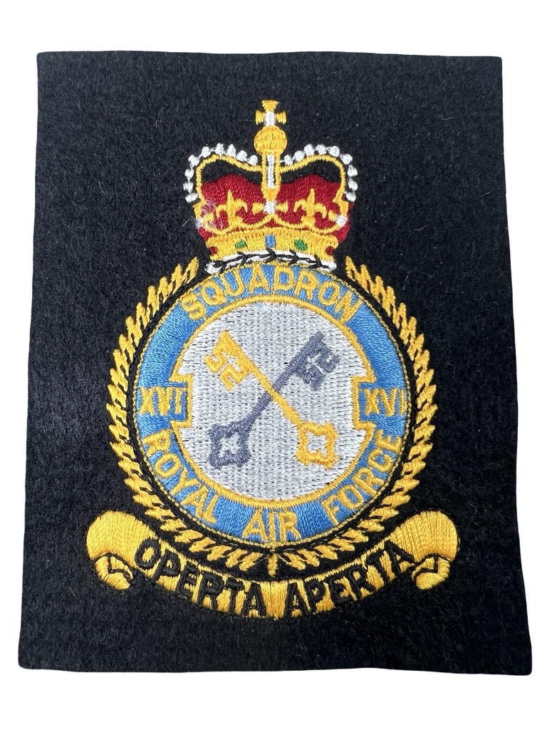 British RAF 16 Squadron Crest Patch Vintage British RAF 16 Squadron Crest Patch Vintage