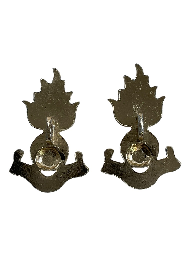 Canadian Royal Artillery Staybright Collars Insignia Pair Canadian Royal Artillery Staybright Collars Insignia Pair