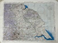 WW2 British RAF England North East Map 23" X 32 1/2"