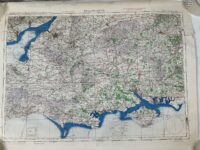 WW2 British RAF England South Map 23" X 32 1/2"