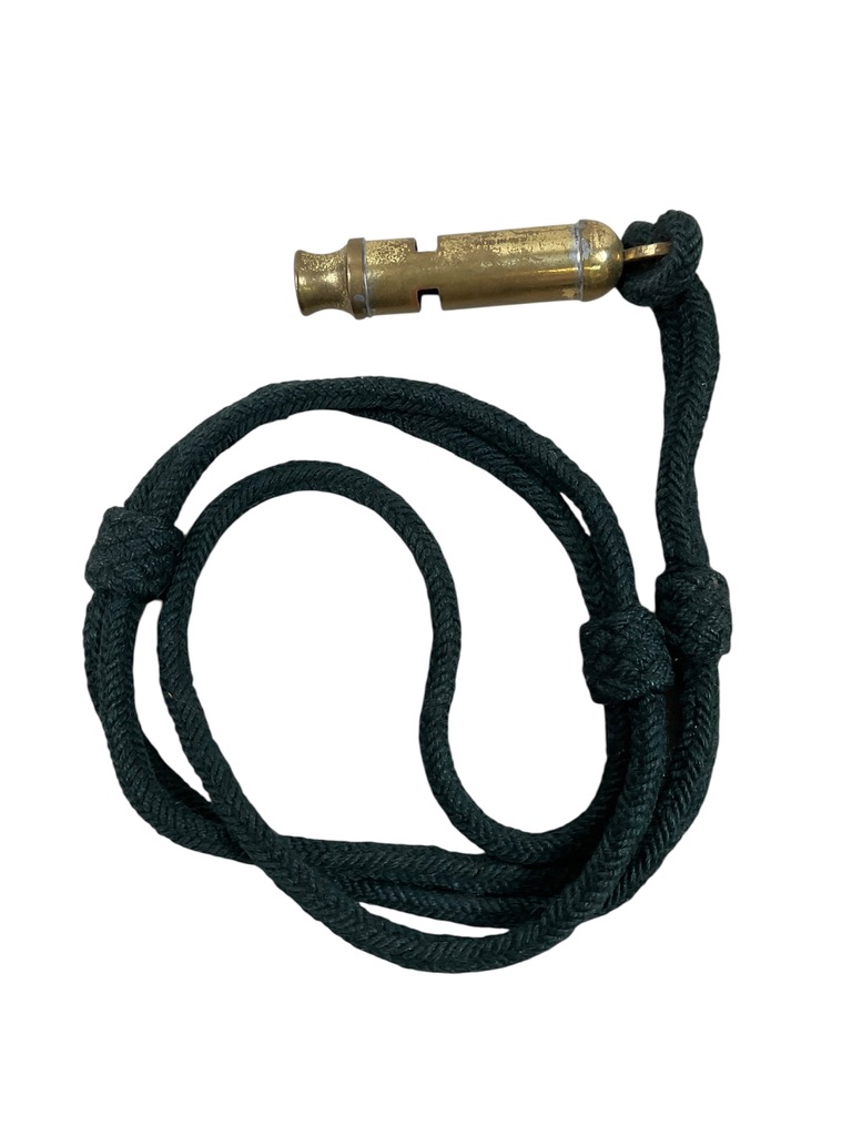 Canadian Rifle Regiment Black Lanyard With Brass Whistle Canadian Rifle Regiment Black Lanyard With Brass Whistle