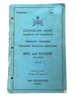 Canadian Army Infantry Training Rifle and Bayonet All Arms 1955 Used Softcover Reference Book