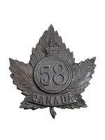WW1 Canadian CEF 58th Battalion Cap Badge