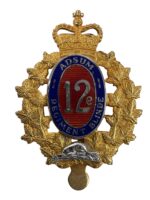 Canadian 12th Regiment Blinde Cap Badge Canadian 12th Regiment Blinde Cap Badge