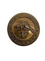 WW1 Canadian CEF 47th Battalion Large Size Button WW1 Canadian CEF 47th Battalion Large Size Button