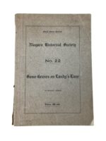 Canadian Niagara Historical Society No 22 Some Graves on Lundy's Lane Used Softcover Reference Book