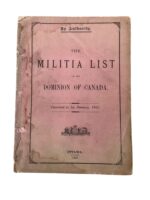 Canadian The Militia List of the Dominion of Canada Corrected to 1st January 1883 Used Softcover Reference Book