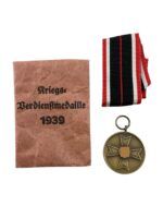 WW2 German War Merit Medal Full Size With Packet of Issue Maker Keller