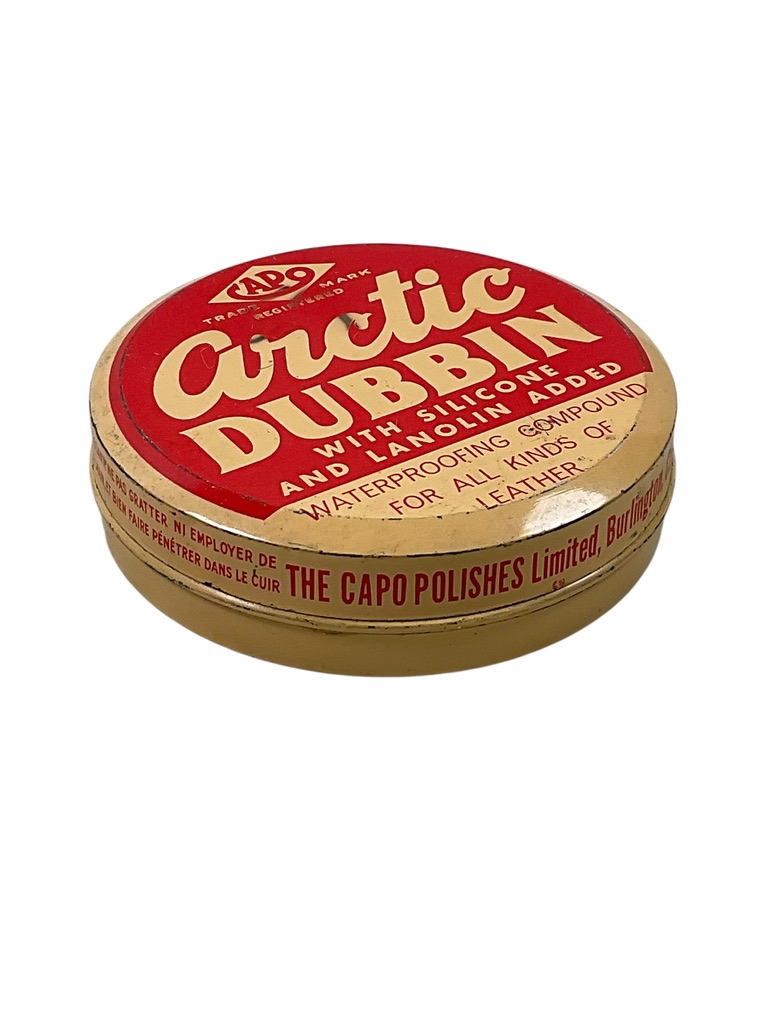 WW2 Canadian CAPO Leather Arctic Dubbin Tin With Contents WW2 Canadian CAPO Leather Arctic Dubbin Tin With Contents
