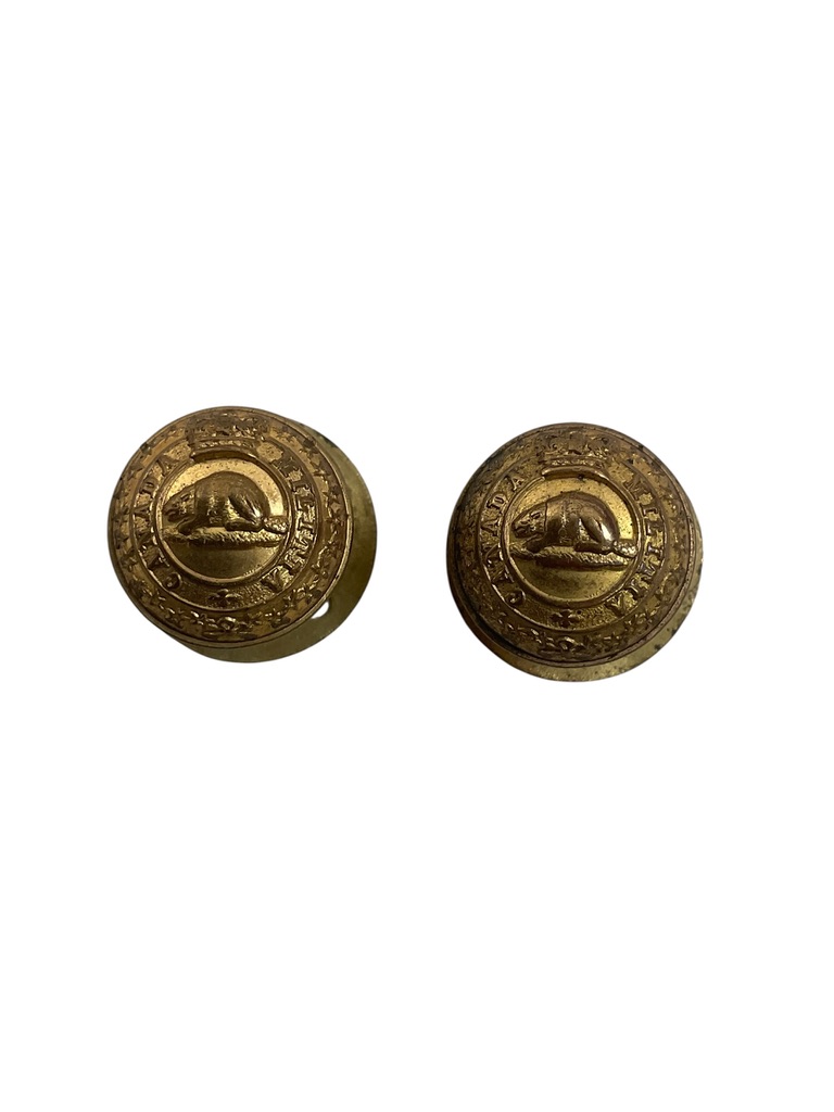 Canadian Militia Victorian Officer's Shoulder Board Buttons Insignia Pair Canadian Militia Victorian Officer's Shoulder Board Buttons Insignia Pair