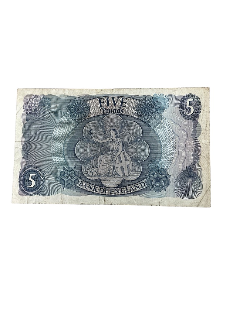 British Bank of England 5 Pound Series C Banknote British Bank of England 5 Pound Series C Banknote
