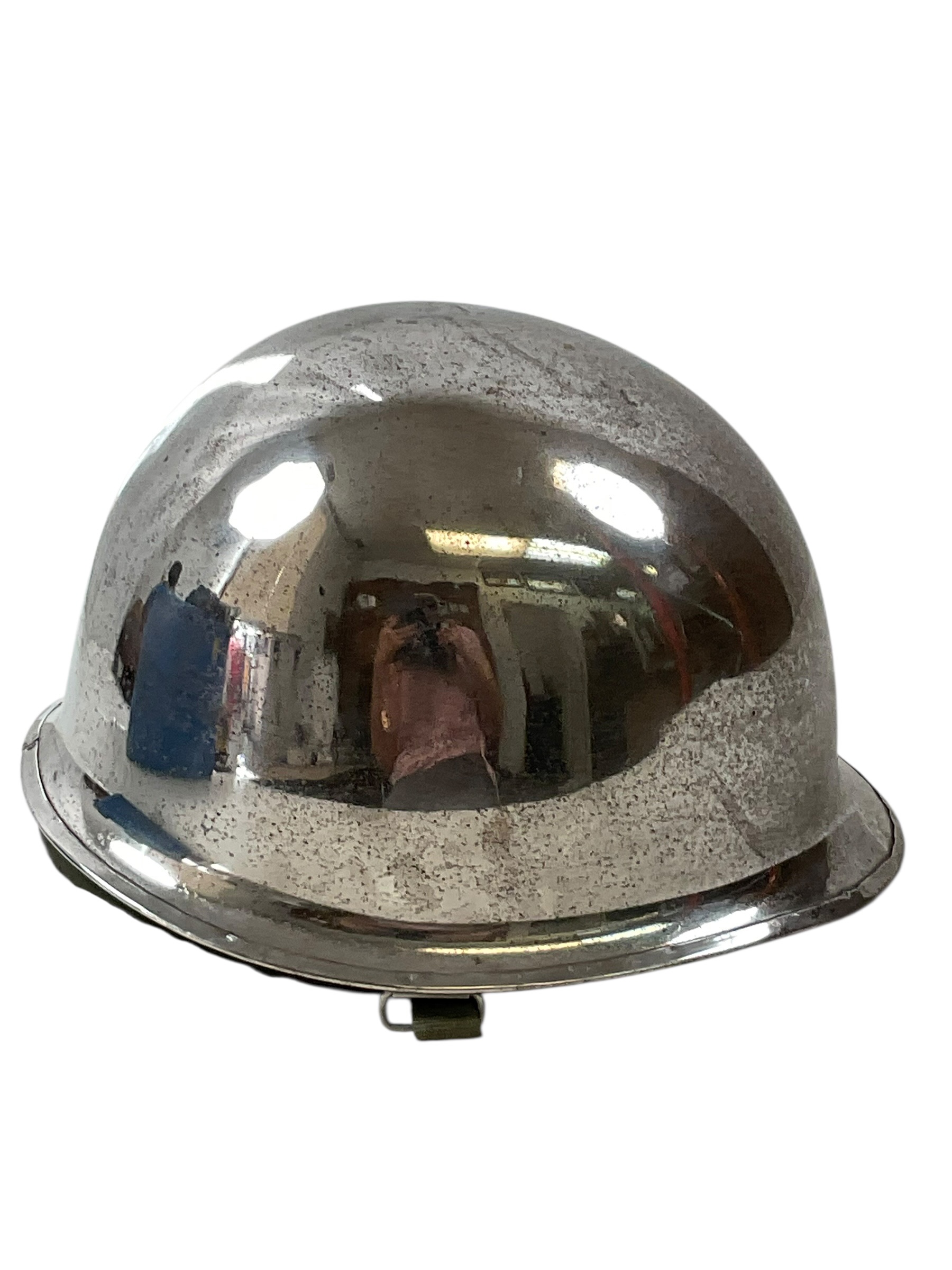 US Vietnam M1 Front Seam Swivel Bale CHROMED Helmet US Vietnam M1 Front Seam Swivel Bale CHROMED Helmet