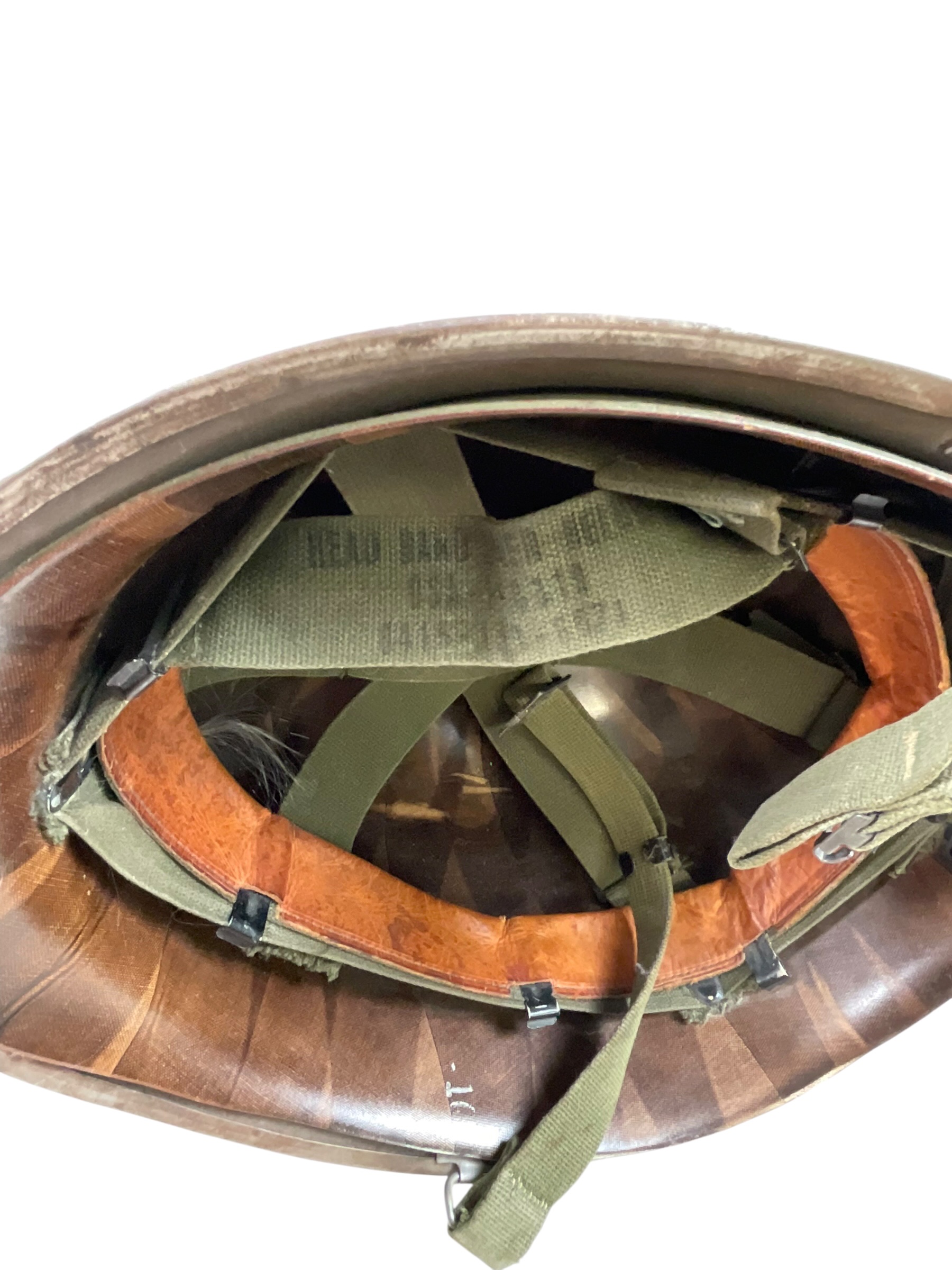 US Vietnam M1 Front Seam Swivel Bale CHROMED Helmet US Vietnam M1 Front Seam Swivel Bale CHROMED Helmet