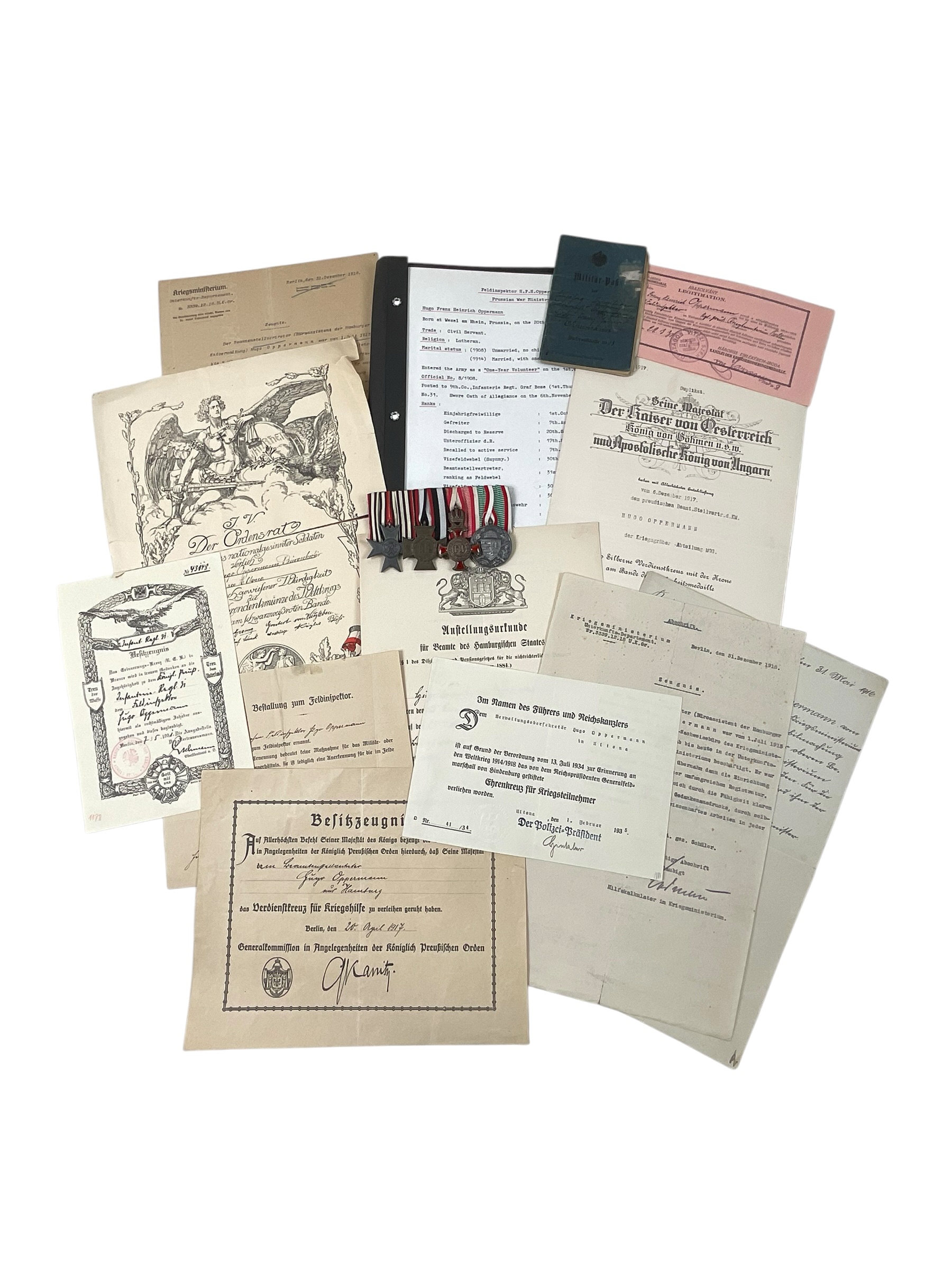 WW1 Austro-Hungarian Metal Group Franz Josef With Original Paperwork WW1 Austro-Hungarian Metal Group Franz Josef With Original Paperwork