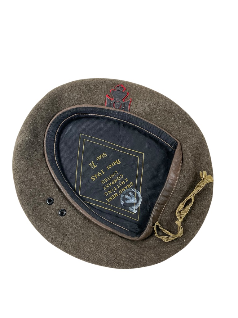 WW2 Canadian The Regina Rifle Regiment Khaki Beret Dated 1945 Size 7 1/8 WW2 Canadian The Regina Rifle Regiment Khaki Beret Dated 1945 Size 7 1/8