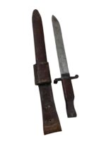 WW1 Canadian CEF Ross Rifle Bayonet With Scabbard Unit Marked 8th Hussars