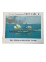 WW2 US USN USS Massachusetts BB59 Leeward Publications Ship's Data No 8 Used Softcover Reference Book WW2 US USN USS Massachusetts BB59 Leeward Publications Ship's Data No 8 Used Softcover Reference Book
