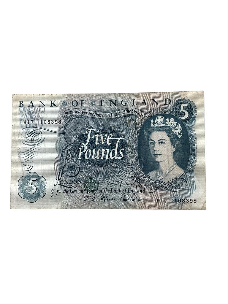 British Bank of England 5 Pound Series C Banknote British Bank of England 5 Pound Series C Banknote