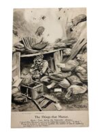 WW1 British BEF Bairnsfather The Things That Matter Patriotic Post Card WW1 British BEF Bairnsfather The Things That Matter Patriotic Post Card