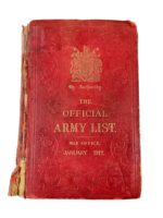 British The Official Army List For the Quarter Ending 31st December 1911 January 1912 Used Hardcover Reference Book