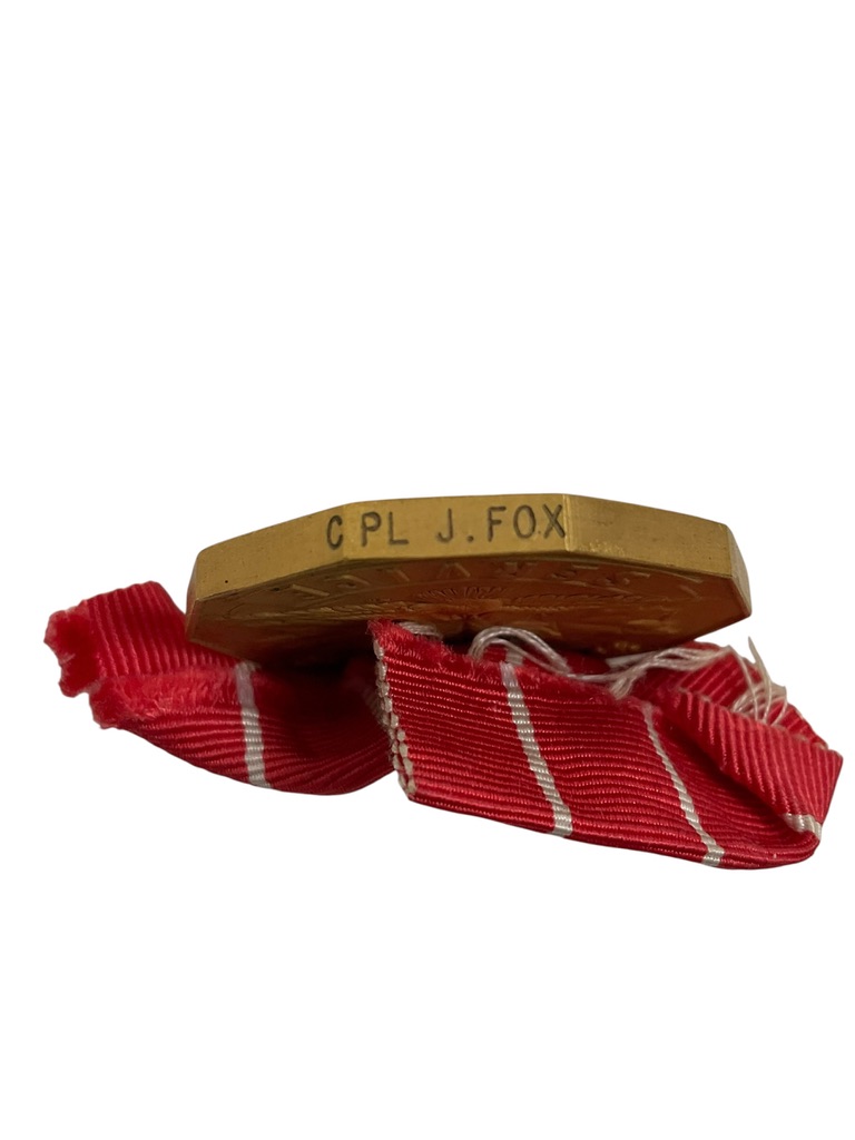 Canadian Forces CD Medal Full Size Named CPL J. Fox Canadian Forces CD Medal Full Size Named CPL J. Fox