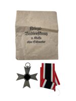 WW2 German War Merit Cross 2nd Class Without Swords With Packet of Issue Maker Redo